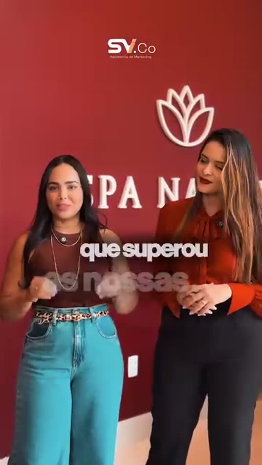 Equipe do Spa Nature gravando depoimento sobre a inauguração com a SVI